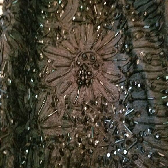 VintageHarzfeld's Kansas City Black Beaded Vest - Picture 8 of 10